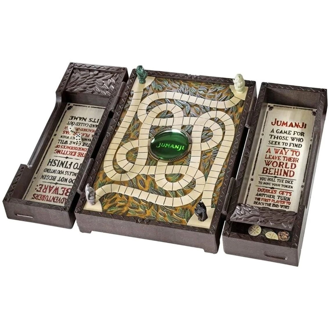 The Noble Collection - Réplica Juego de Mesa Jumanji NN3531 de madera y cartón, tablero fiel a la película para 2+ jugadores, ideal para coleccionistas y familias