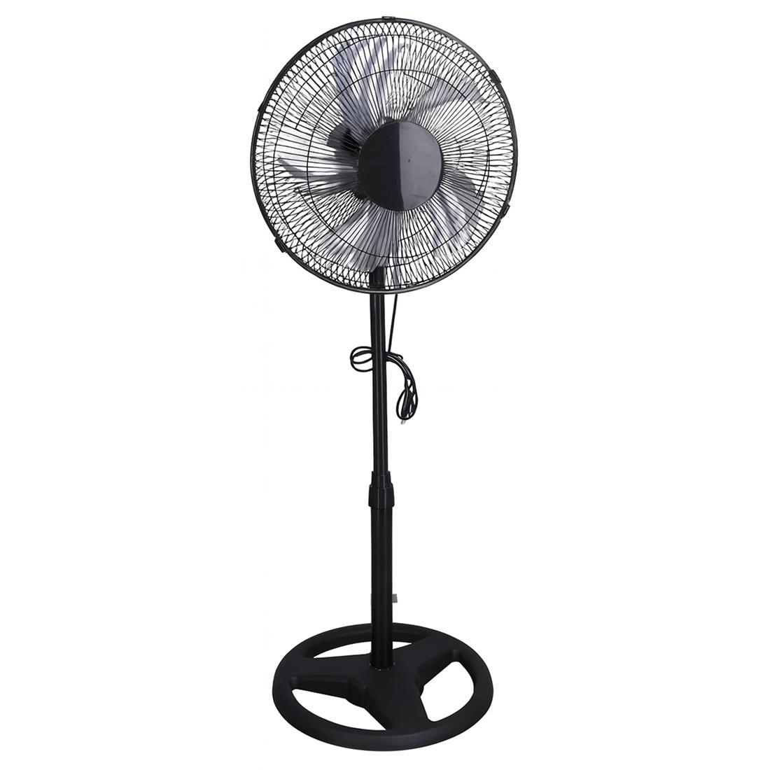 Ventilador de Pie 45W Con 3 Velocidades Y Altura Regulable, Diseño Moderno y Estable con Base Redonda, Flujo de Aire Potente para Hogar, Salón, Dormitorio U Oficina