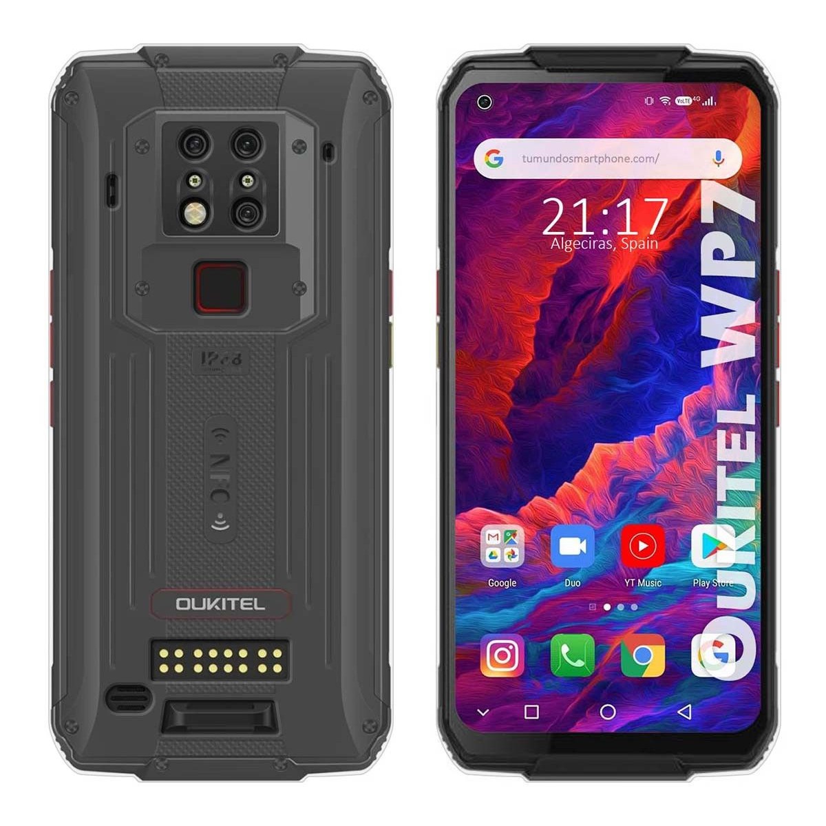 Tumundosmartphone Funda Silicona Gel TPU Transparente para Oukitel Wp7