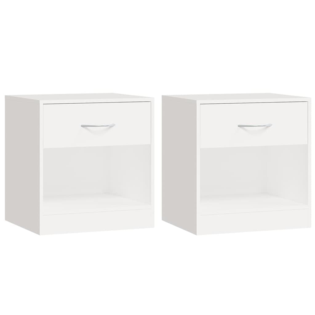 Vidaxl Mesitas de Noche Marrón con Cajón