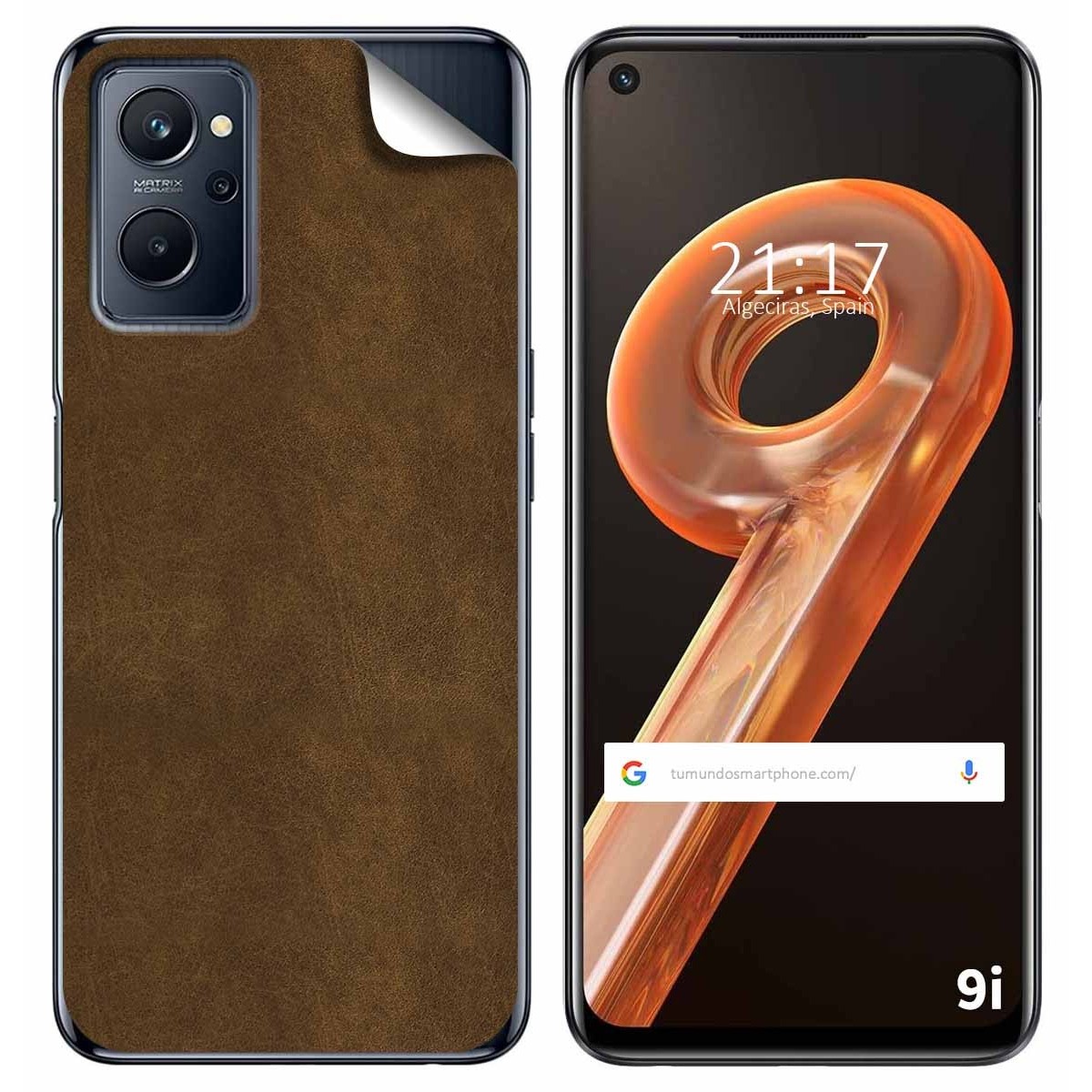 Pegatina Vinilo Autoadhesiva Textura Piel para Realme 9i