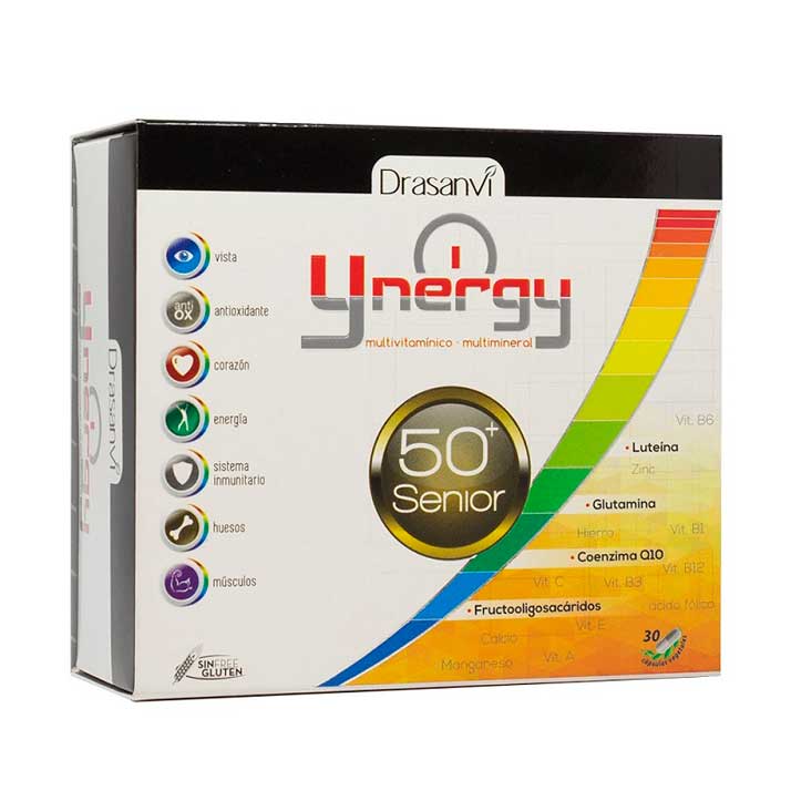 Drasanvi Ynergy Senior 30 Capsulas - Complejo Multivitamínico para Personas Mayores de 50 Años