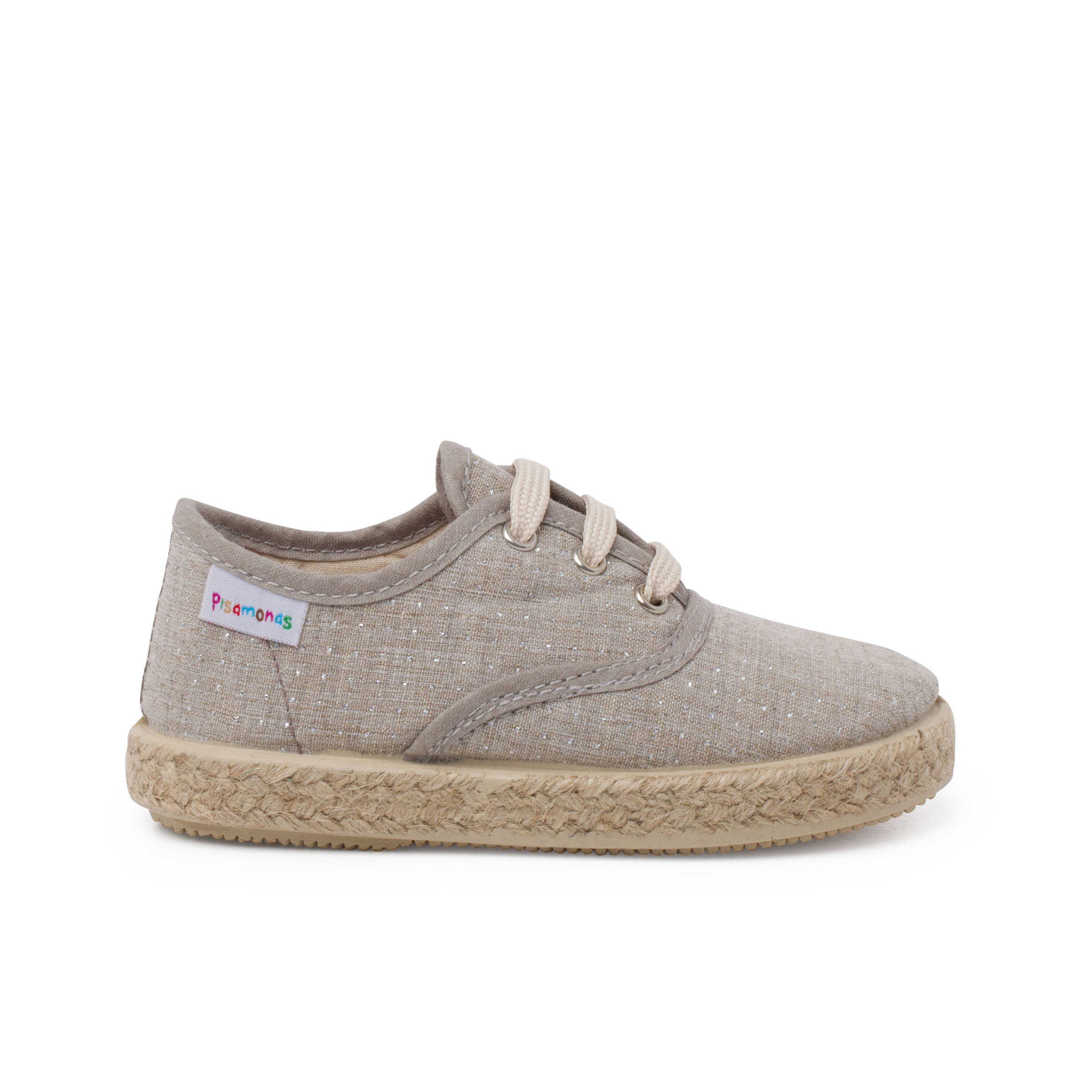Pisamonas zapatillas suela yute puntitos brillantes