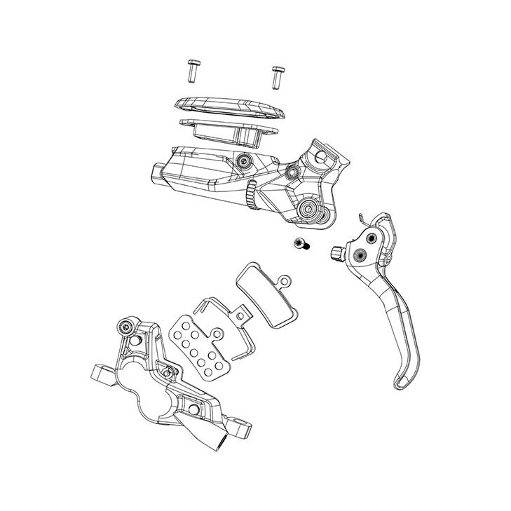 Pinza De Freno De Disco Force22/Force1 Hdr Flat Mount 100844