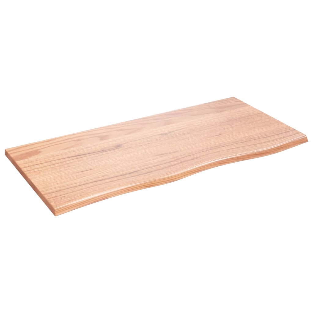 Vidaxl Estante de Pared de Madera Roble Tratada 100x50x2 Cm Natural