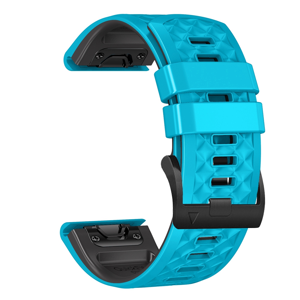 Correa de Silicona para Garmin Fenix 8 - 47mm / Fenix 7 / Fenix 6 / Forerunner 935 / Approach S60, Banda Piramid Conectores Quickfit 22mm