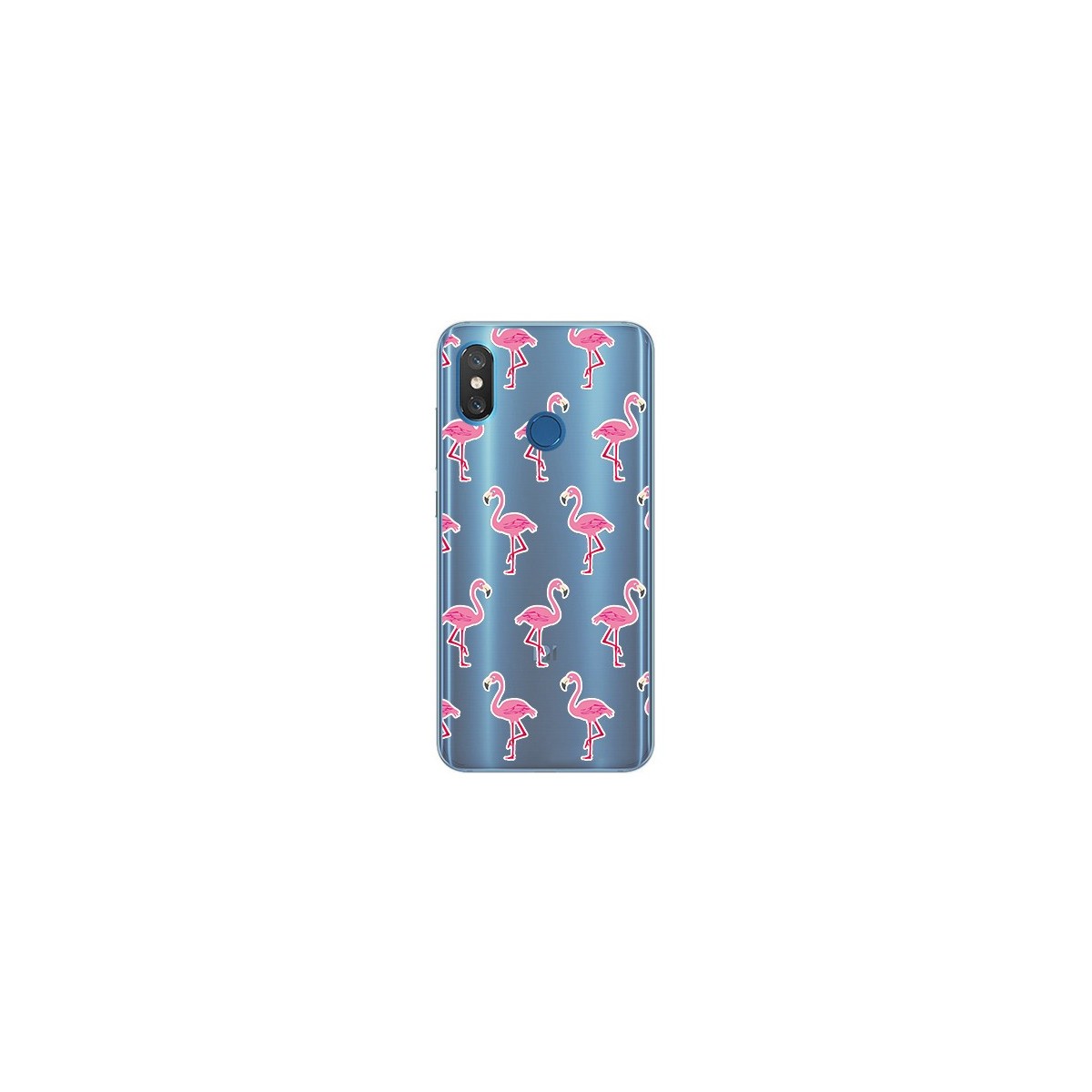 Tumundosmartphone Funda Gel Transparente para Xiaomi Mi 8 Diseño Flamenco Dibujos