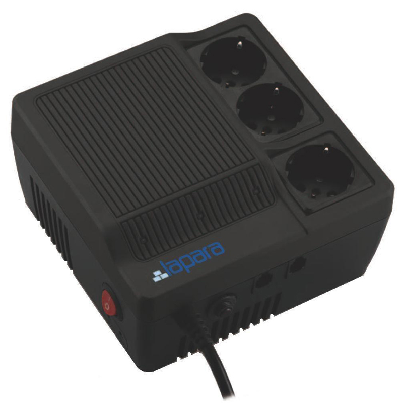 Regulador De Voltaje Lapara Avr 1200 Va, protege de sobrecargas y cortocircuitos, capacidad 1200 VA / 720 W