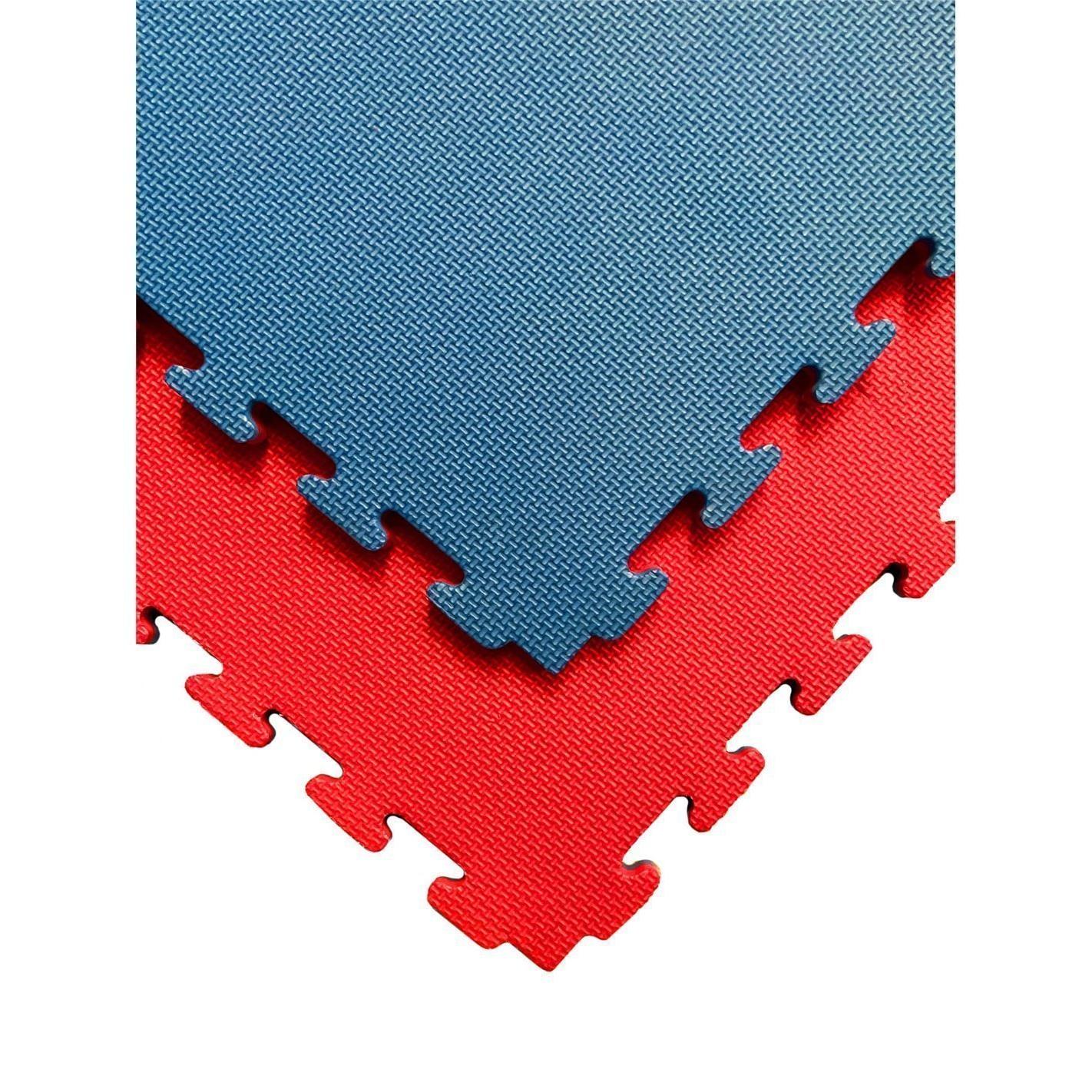 JARDIN202 - Tatami Puzzle | Lote x5 losetas - Rojo/Azul | Esterilla Reversible Antideslizante | Artes Marciales, Judo