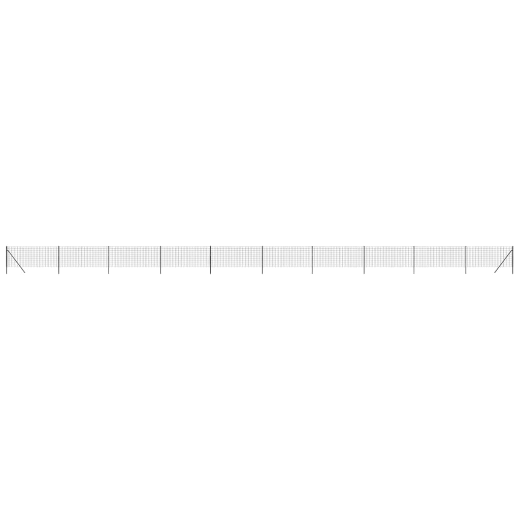 vidaXL Cerca de alambre de acero galvanizado gris antracita 1x25 m