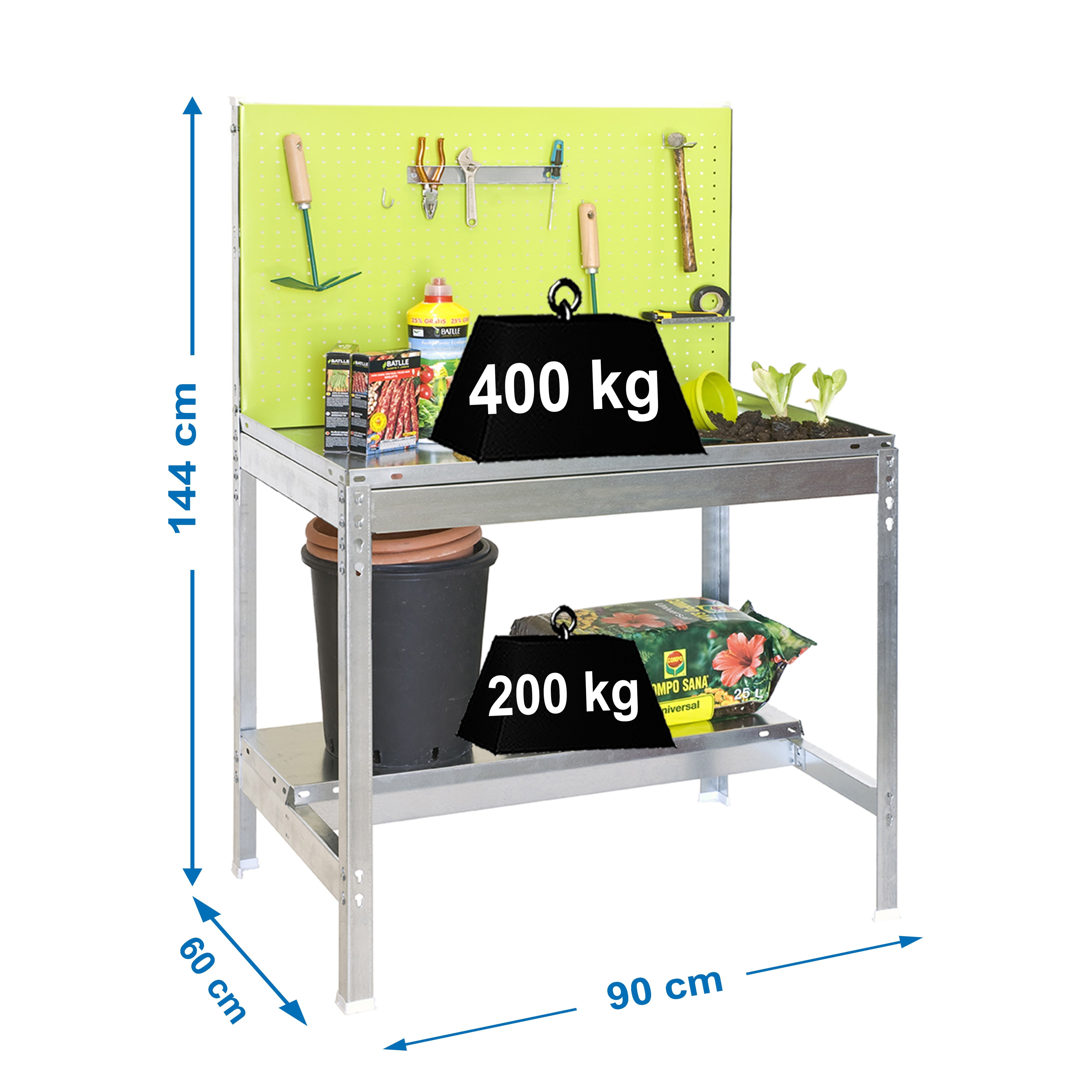 Estantería SIMONRACK Simongarden bt2 900x600 galva/verde
