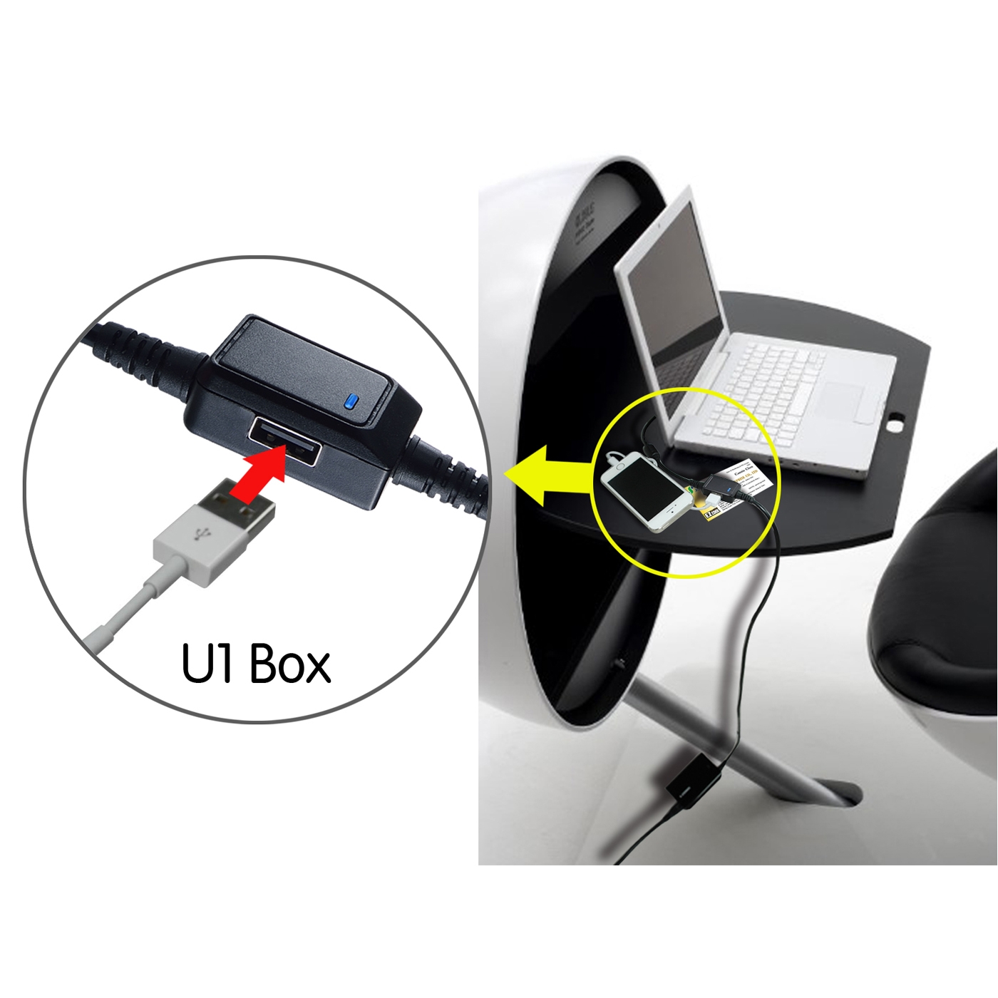 Phoenix - Cargador universal PHCHARGER40+ de 40 W para portátiles con puerto USB, auto-identificación de tensión y 5 conectores intercambiables