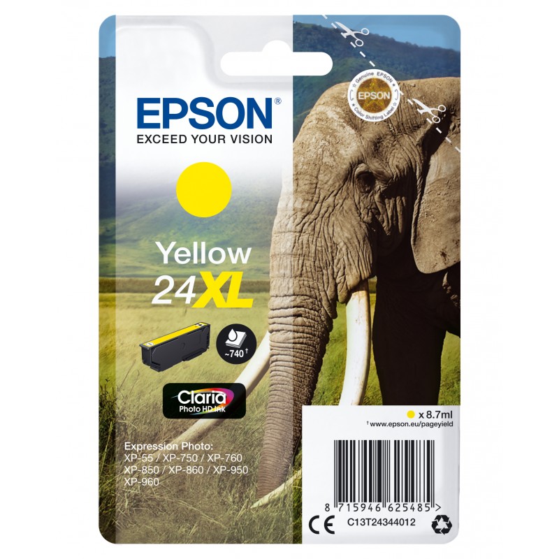 Epson - Elephant Cartucho 24XL amarillo C13T24344012