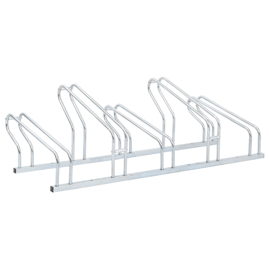 vidaXL Soporte para 5 bicicletas suelo independiente acero galvanizado