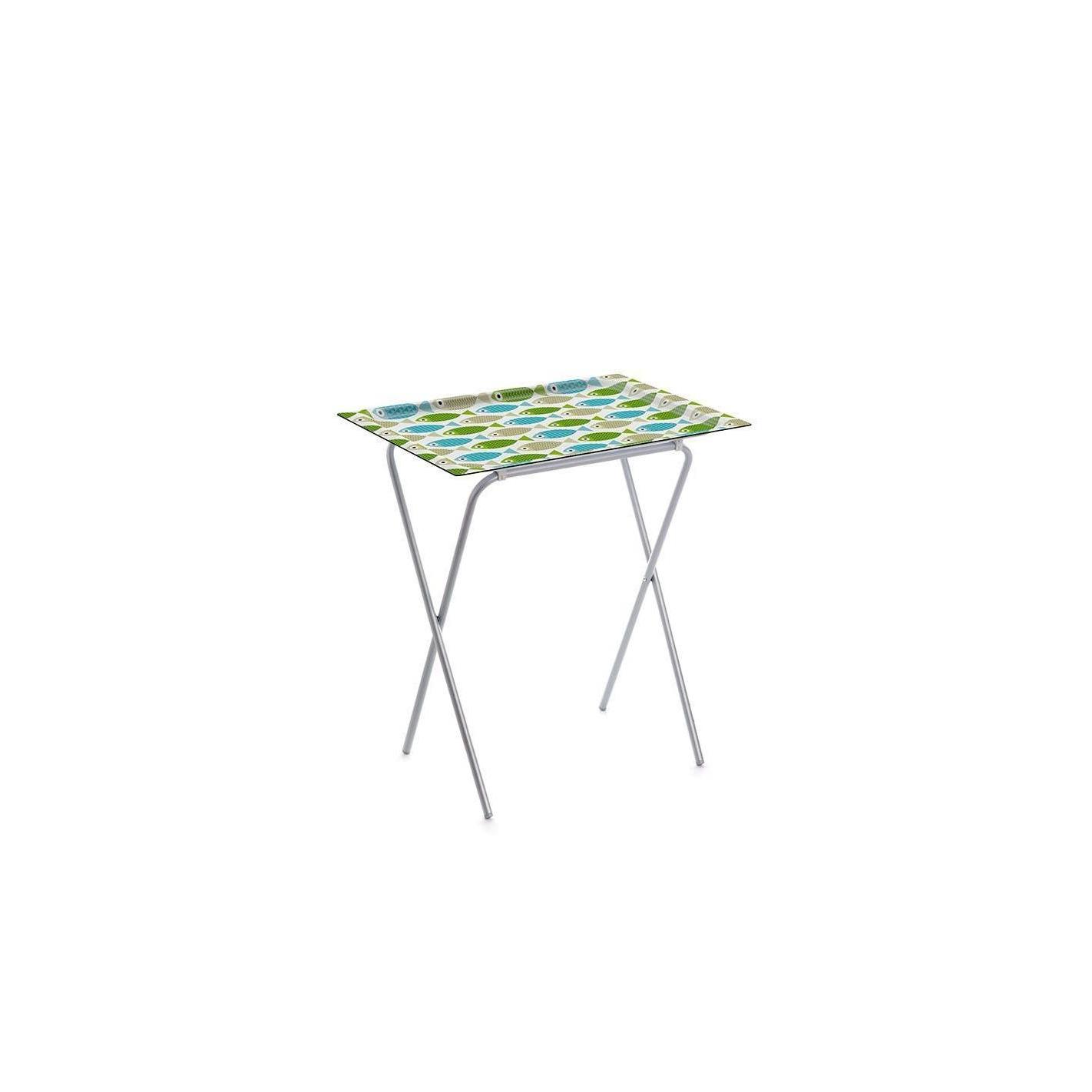 DON HIERRO - Mesa plegable auxiliar ADA con bandeja extraíble para interior y exterior-
