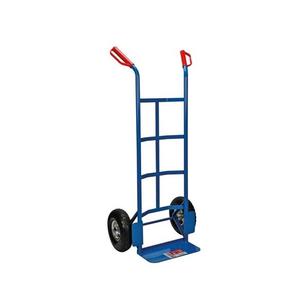 Toolland Carretilla de Mano de Acero con Asas de Seguridad, Carro de Transporte para Cargas Pesadas de hasta 200 kg, Agarre ergonómico, Ruedas neumáticas, Carro Resistente para casa, Taller y