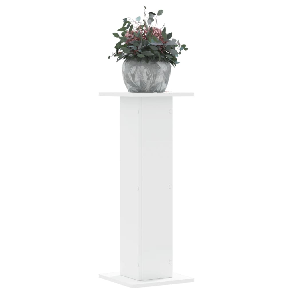 vidaXL Soportes de plantas 2 uds madera 30x30x80 cm Color Gris sonoma,  Blanco,  Negro y mas