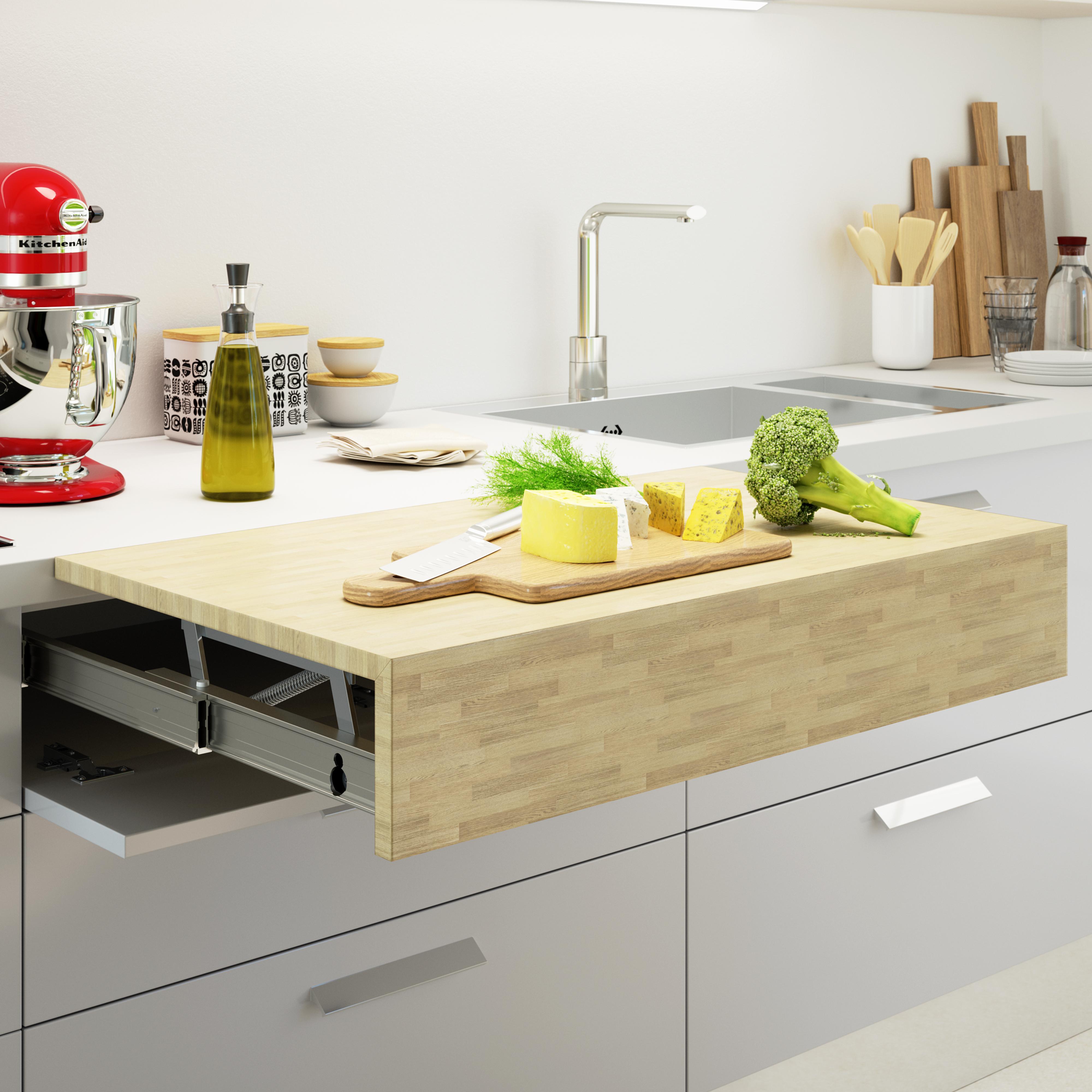 Guías para mesa extensible y elevable oplà top, aluminio, anodizado inox