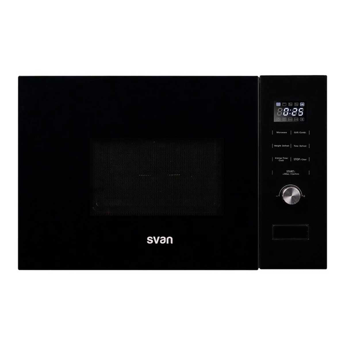 Microondas integrable Svan SMWI2800DGN 800W 20L función grill negro