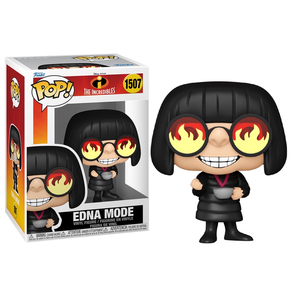 FUNKO POP! LOS INCREÍBLES – EDNA MODE CON TAZA, 80949, Nº1507, PRODUCTO CON LICENCIA OFICIAL