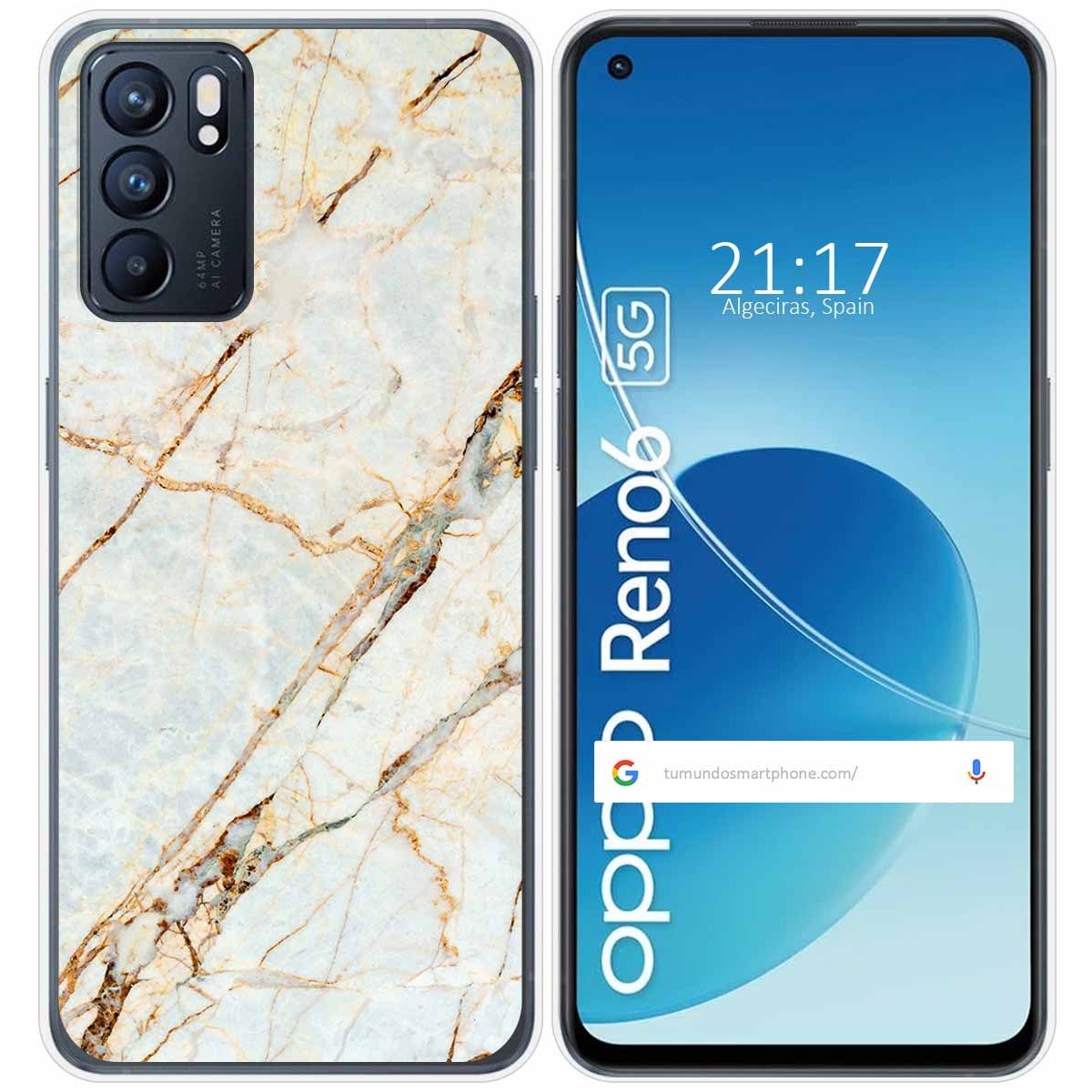 Funda Silicona para Oppo Reno 6 5G diseño Mármol 13 Dibujos