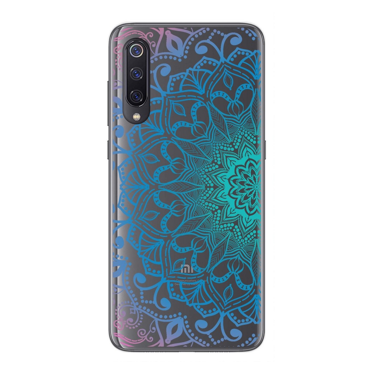 Tumundosmartphone Funda Gel Transparente para Xiaomi Mi 9 diseño Mandala Dibujos