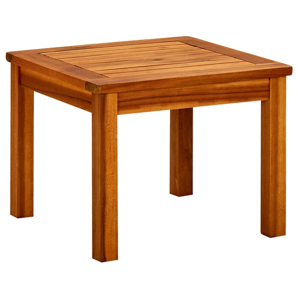 vidaXL Mesa de centro de jardín madera maciza de acacia en dimensiones 45x45x36 cm/85x85x45 cm/110x60x45 cm y más | estructura resistente ideal para salón dormitorio o estudio