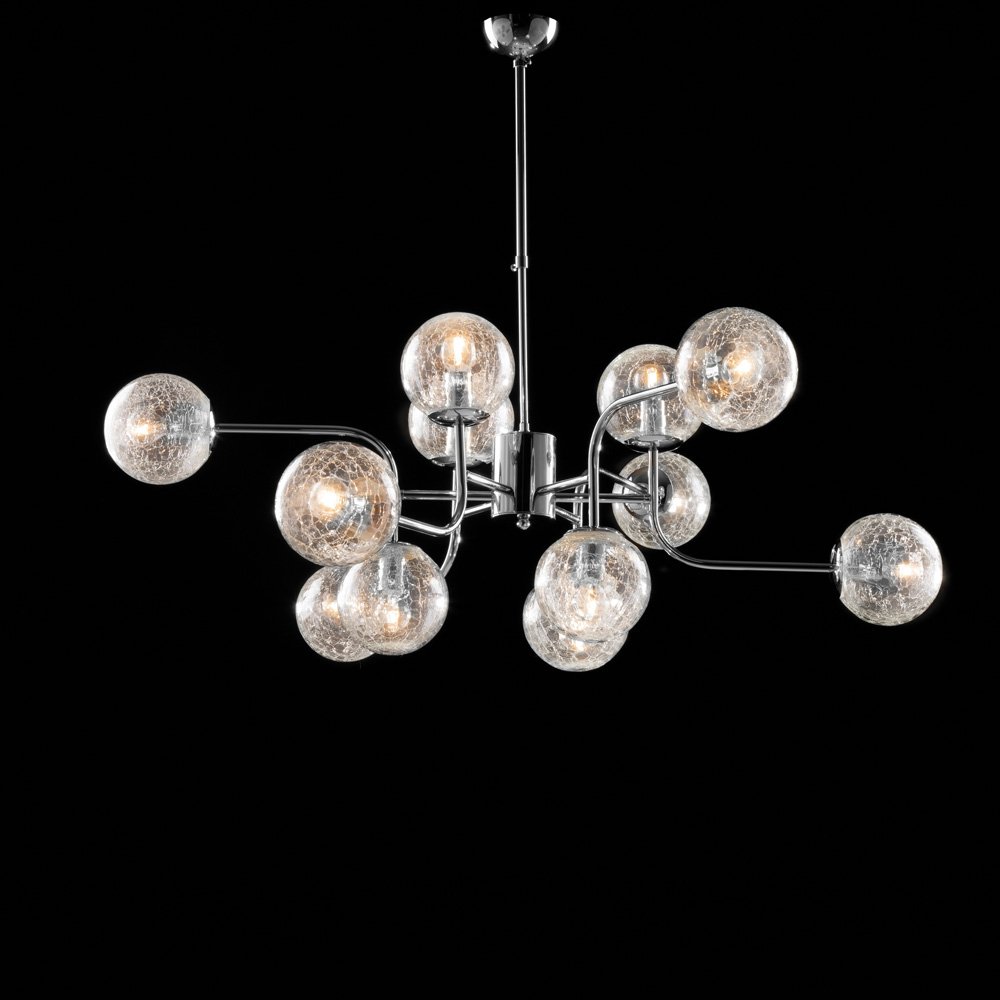 Lámpara moderna Ikarus Chrome 12 Luces E14