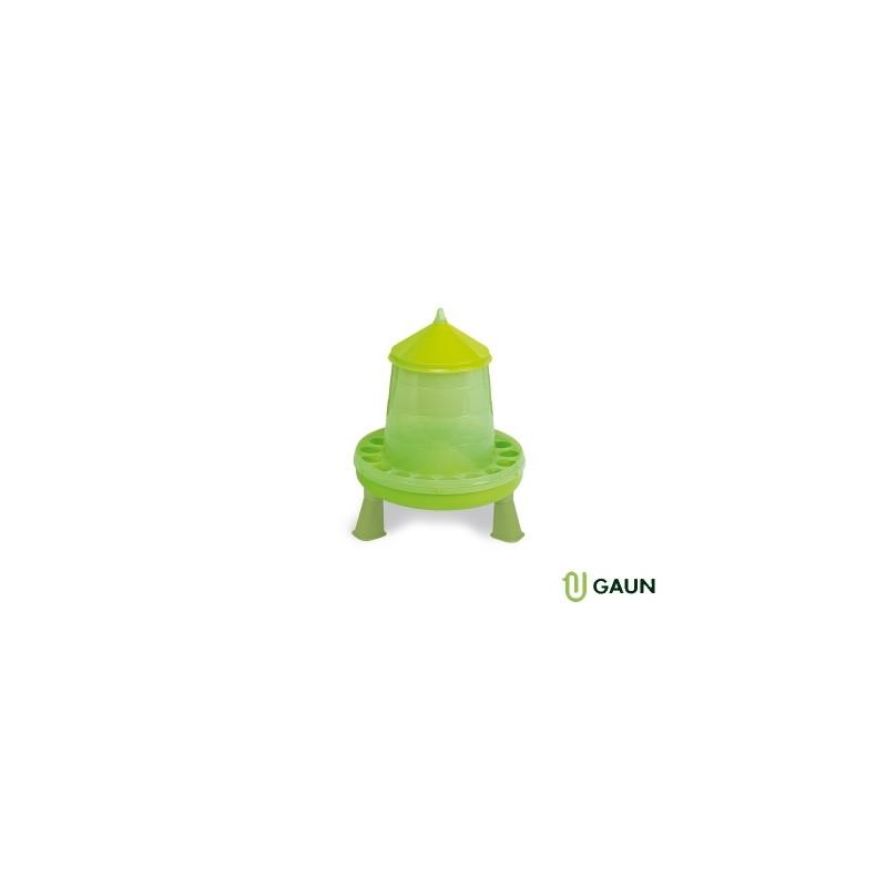 Tolva Plastico Aves 4 Kg Con Patas. Pistacho