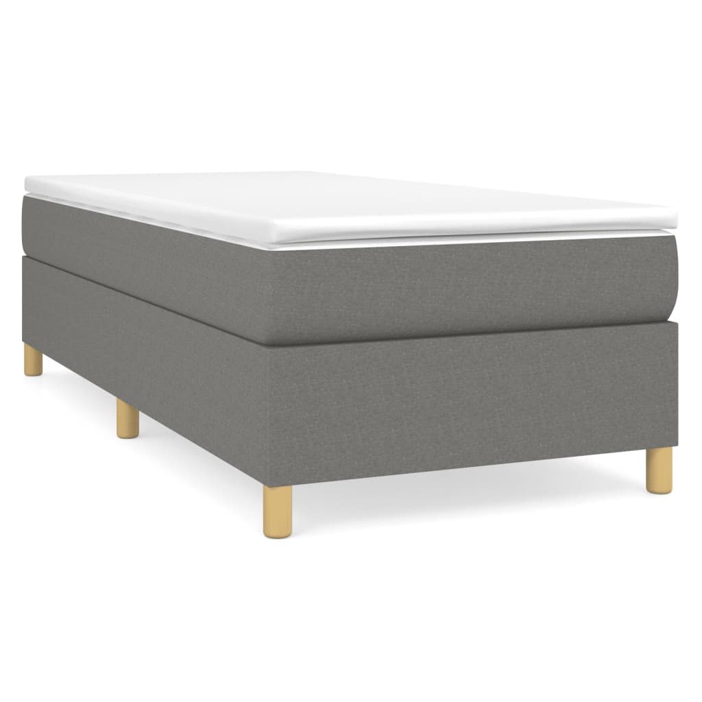 vidaXL Estructura de cama con somier tela gris oscuro 80x200 cm