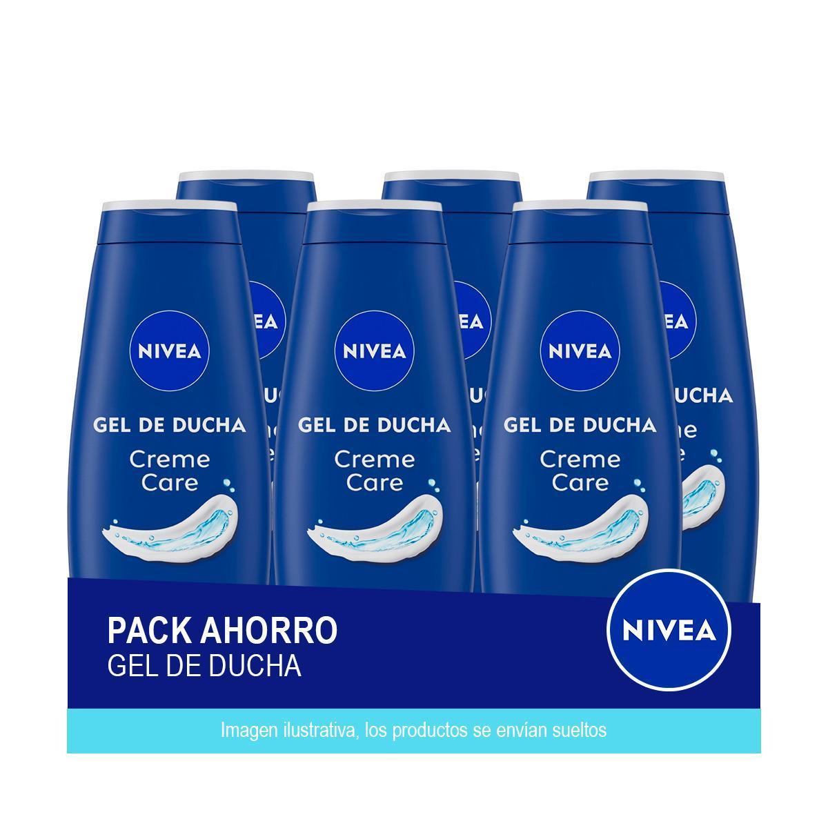 NIVEA Creme Care Gel de Ducha 650ml - Pack ahorro de 6 unidades (total 3,9 litros)