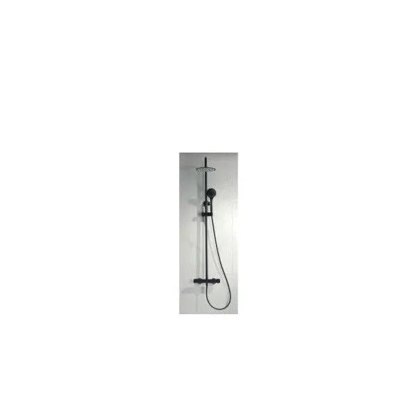 IMEX ECO-KENT BTK017-ECO/NG Barra de ducha termostática hecha de acero inoxidable con acabado negro mate