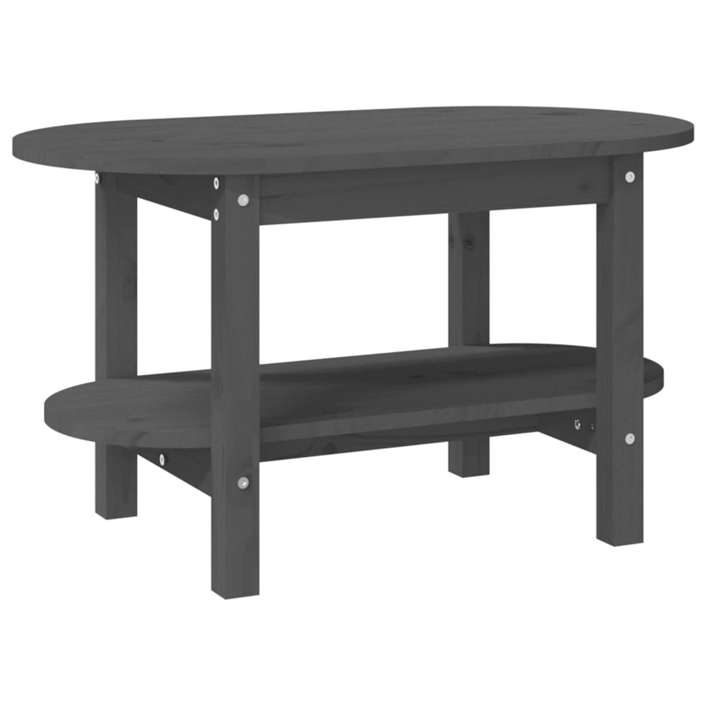 Vidaxl Mesa de Centro de Madera Maciza de Pino 80x45x45 Cm Natural