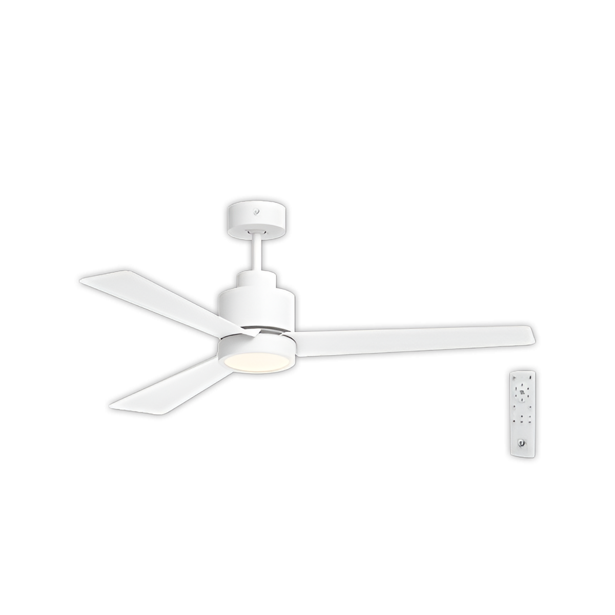 S&P HTD-130 - Ventilador Techo Luz LED, Mando a Distancia130cm 40W, Motor DC, Color Blanco