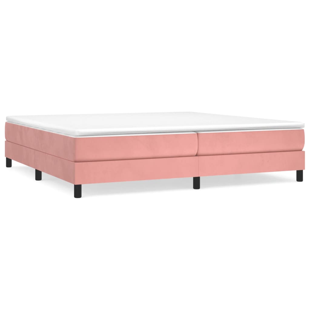 vidaXL Estructura Estructura de cama con somier terciopelo rosa 200x200 cm