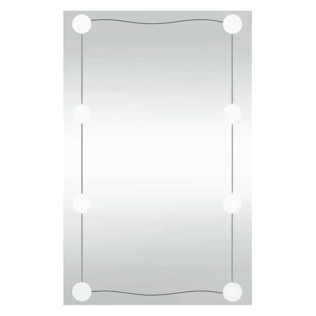 vidaXL Espejo de pared rectangular con luces LED vidrio espejo Dimensiones 40 x 60 cm,  40 x 80 cm,  50 x 60 cm y mas