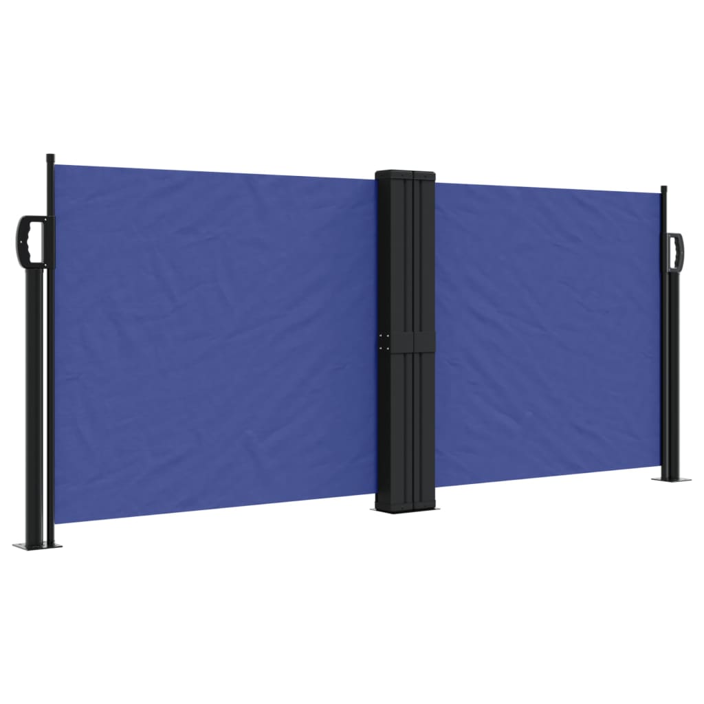 vidaXL Toldo lateral retráctil 100x1000 cm Color Negro, Crema, Azul
