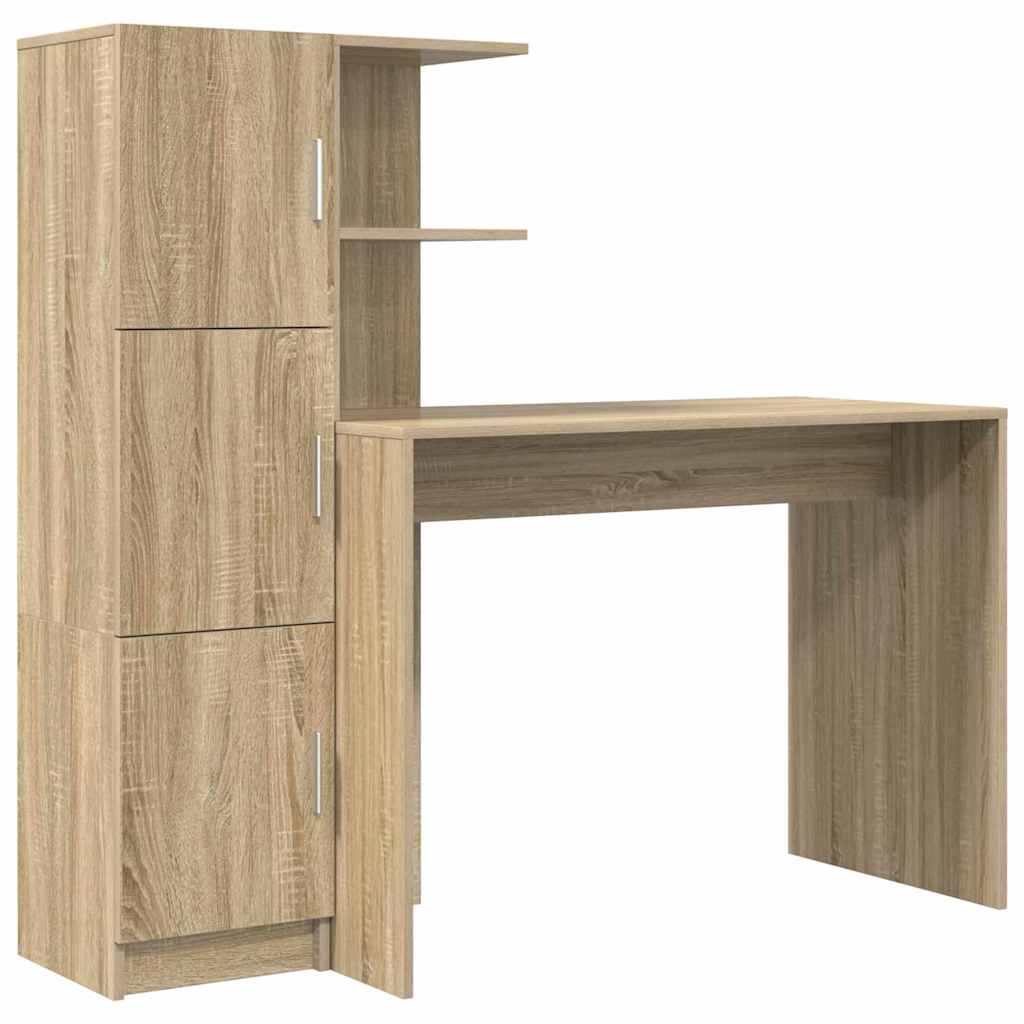 vidaXL Escritorio 2 pcs Roble Sonoma