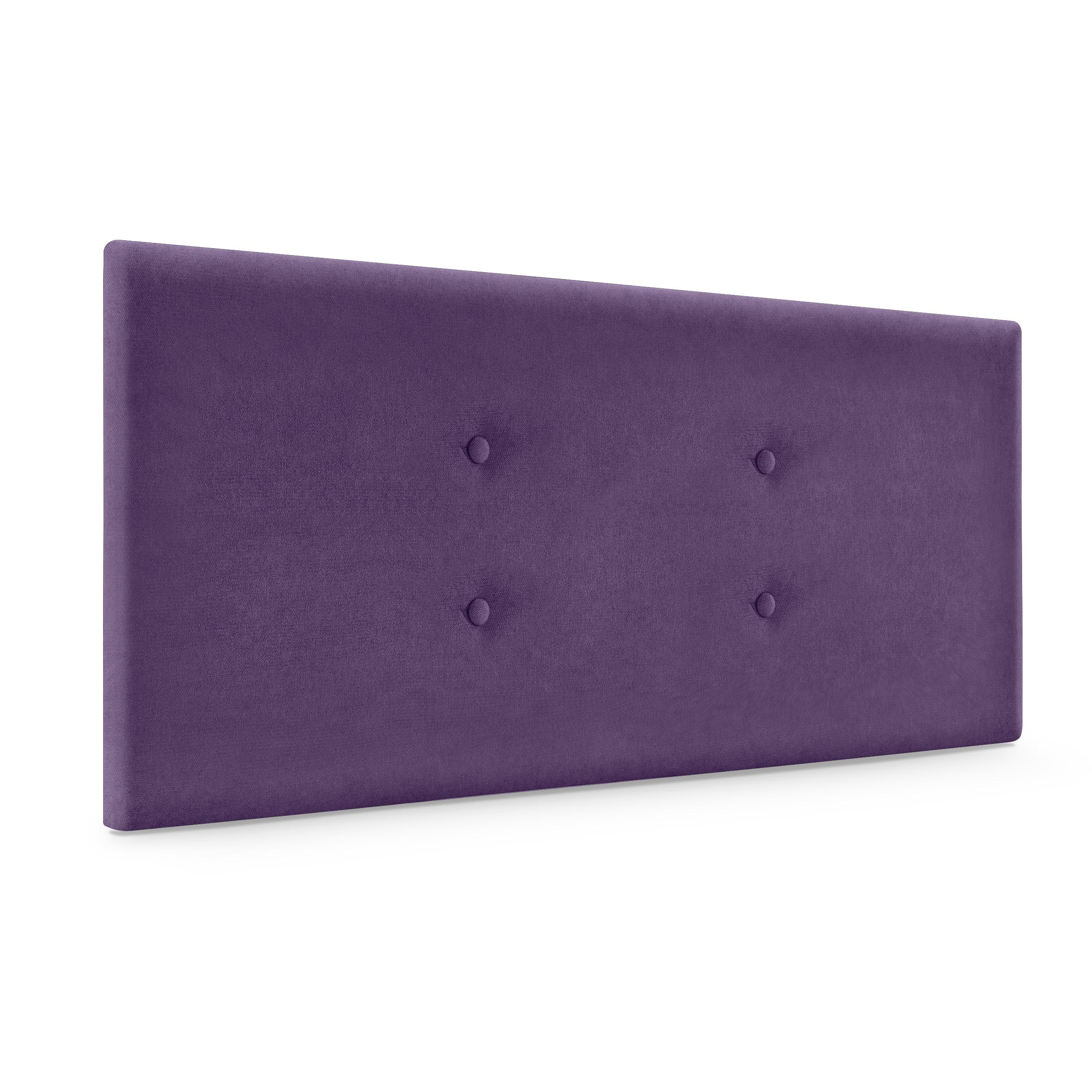 DHOME Cabecero de Polipiel o Tela Acualine con 2 Hileras de Botones Colores Cabezal Tapizado Cama Lujo (Lila Tela)