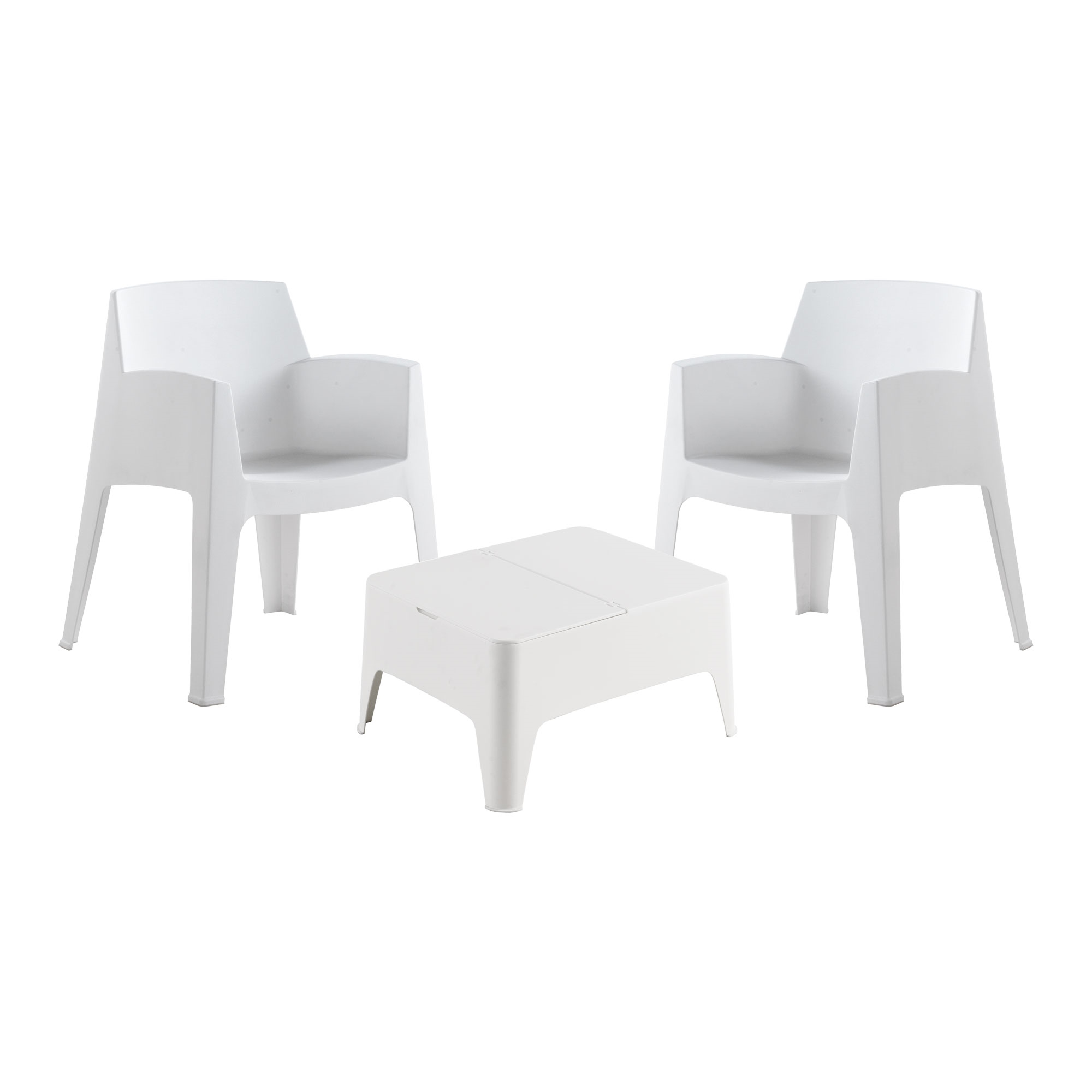 SP Berner - Shaf Costa - Set de Muebles de Exterior 2 Plazas Blanco