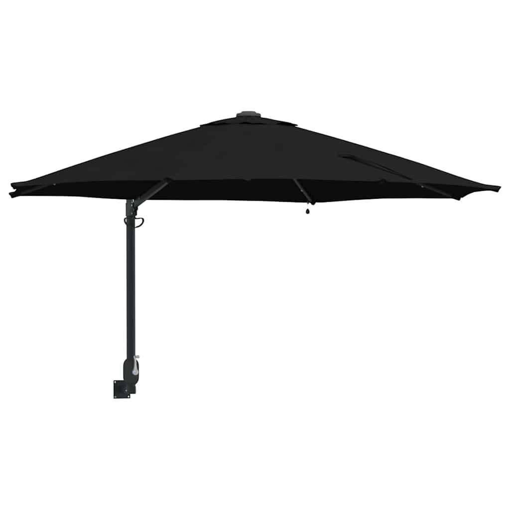 vidaXL Sombrilla de jardín Negro 248 x 248 x 148 cm Poliéster y Acero