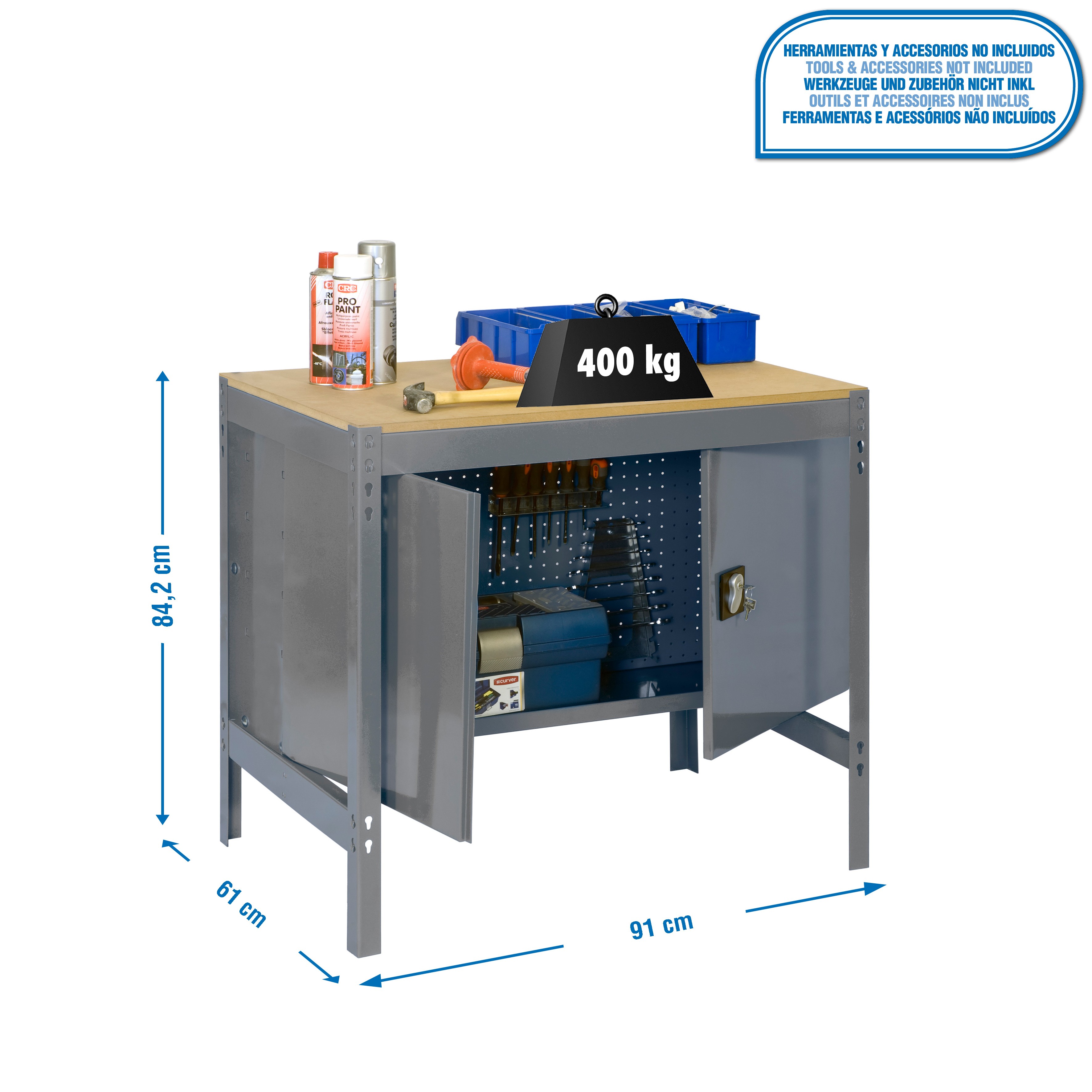 Mesa de Trabajo SIMONRACK Simonwork bt0 cabinet 900 gris/mad