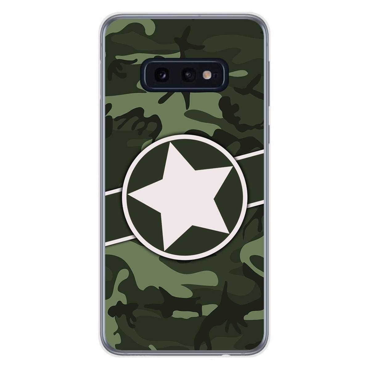 Tumundosmartphone Funda Gel Tpu para Samsung Galaxy S10e diseño Camuflaje 01 Dibujos
