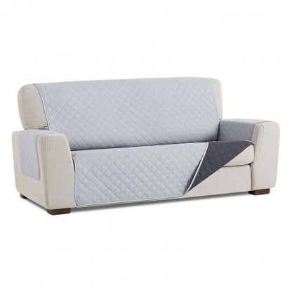 Salvasofá Couch Cover Reversíble Sofá 4 Plazas XL, Gris Claro / Gris. MAXIFUNDAS FUNDAS DE SOFA & CHAISE LONGUE