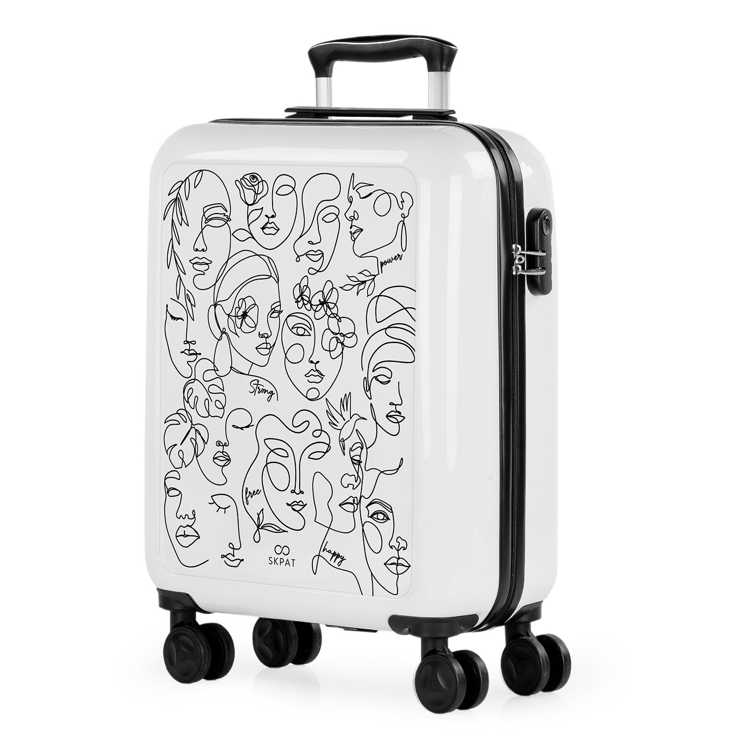 Skpat - Maletas De Viaje Cabina 55X40x20 - Maletas Viaje Cabina 4 Ruedas. Maleta De Cabina Ligera. Maletas De Viaje Infantiles. Maletas Cabina Con Candado Combinacion 132955