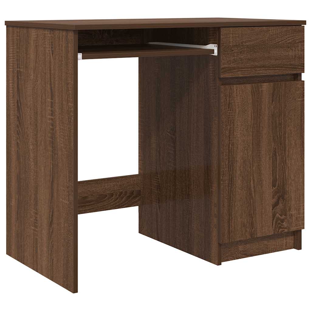 vidaXL Escritorio roble marrón 86x49x76 cm madera de ingeniería