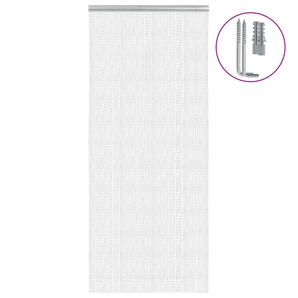 vidaXL Mosquitera de cadena para puerta aluminio Dimensiones 56 x 186 cm,  56 x 202 cm,  80 x 201 cm y mas