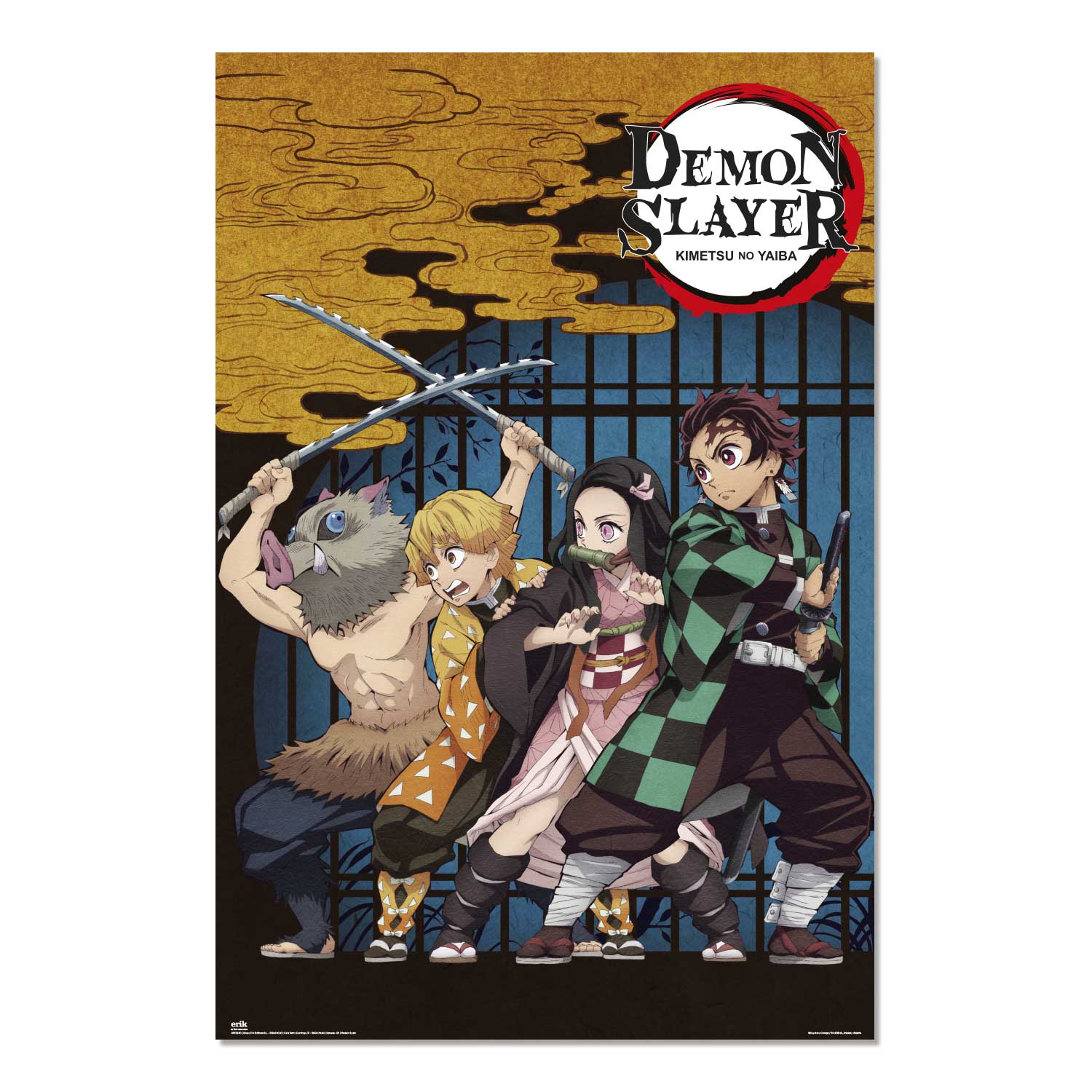 Demon Slayer Poster - High-quality 61 x 91.5 cm print on glossy paper, rolled for shipping, CE certified. Ideal for fan merchandise and collectors.