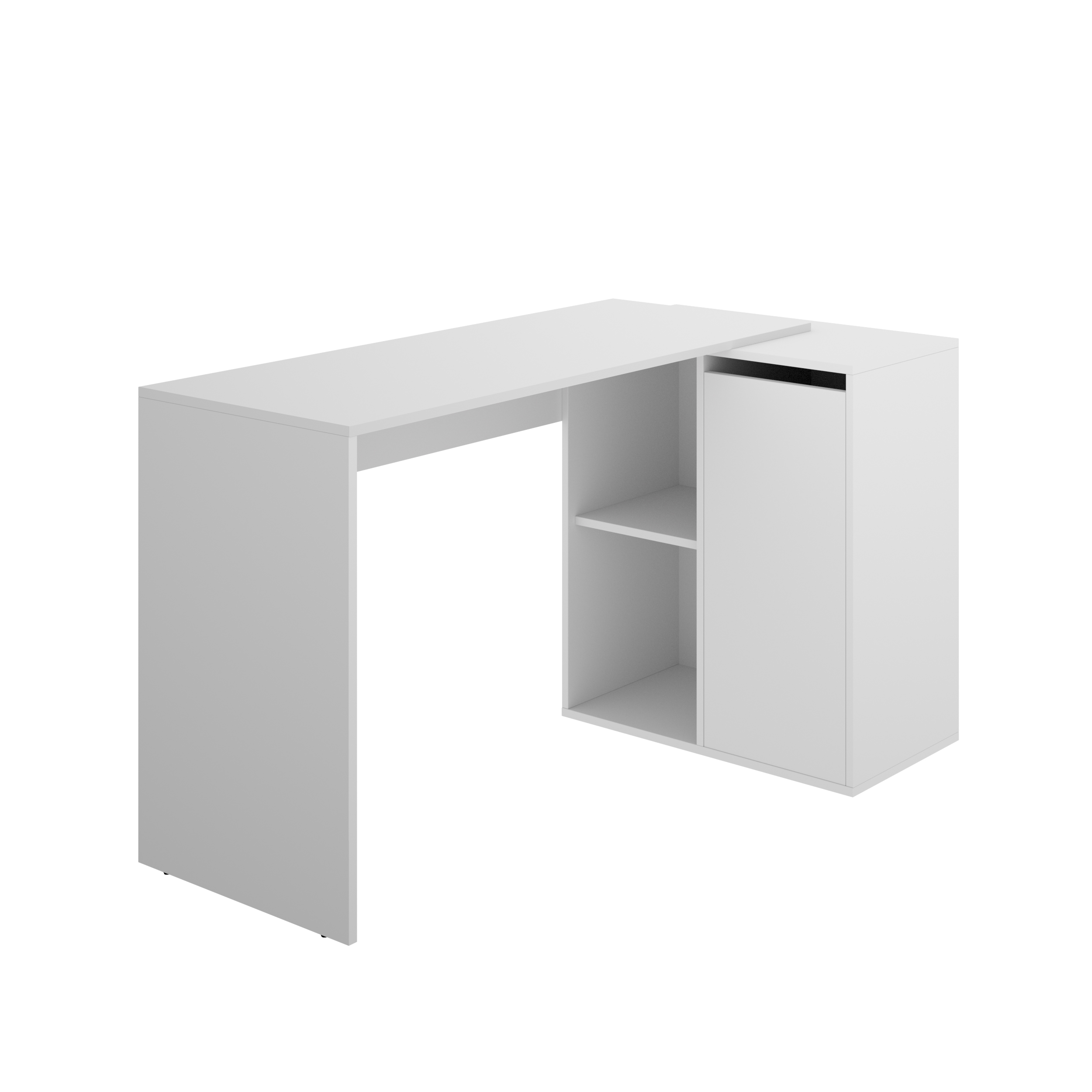 Mesa de escritorio Tok (L x An x Al: 50 x 90 x 74 cm, Blanco/Natural)