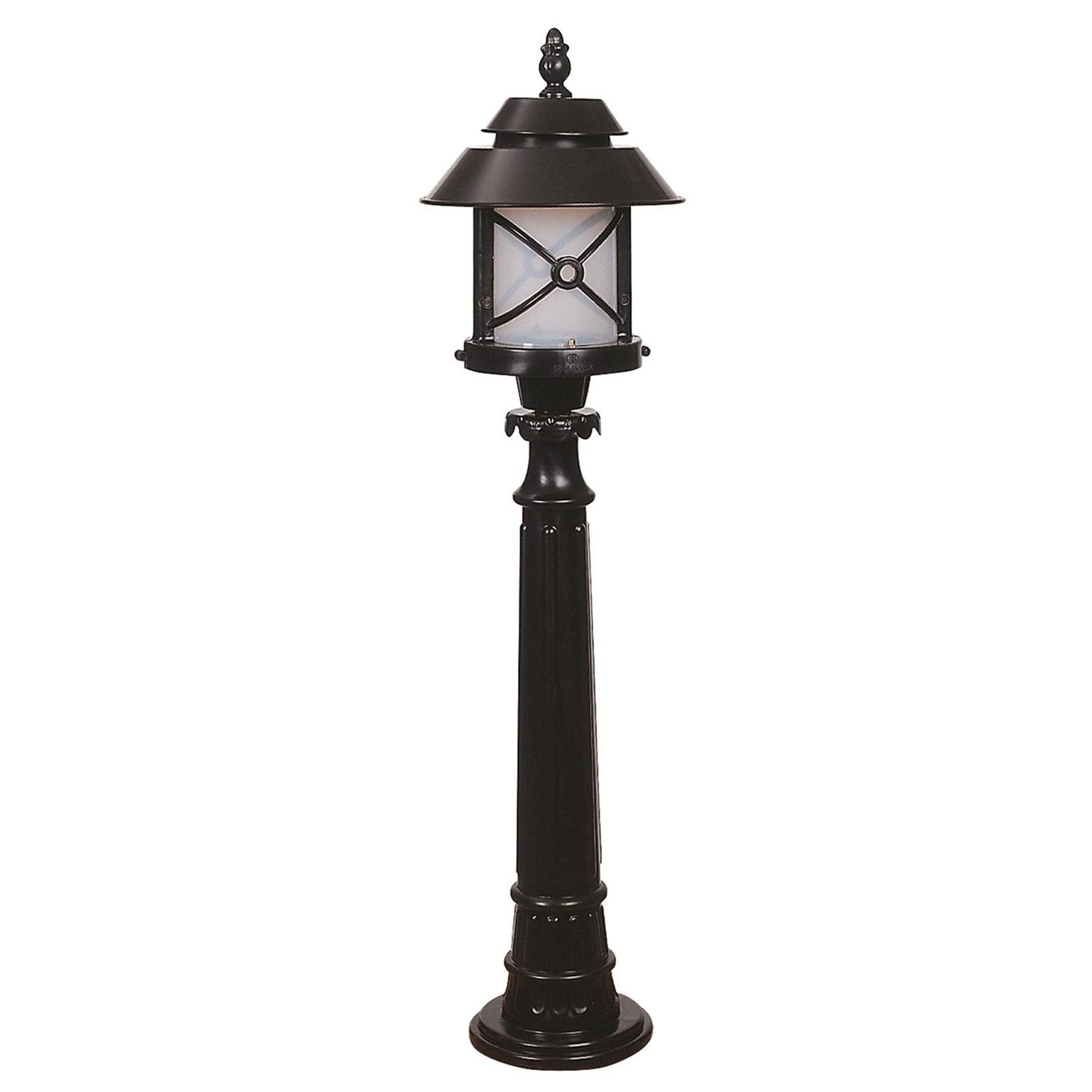 Lámpara de pie para exterior WELLHOME - Negro, 26x26x100